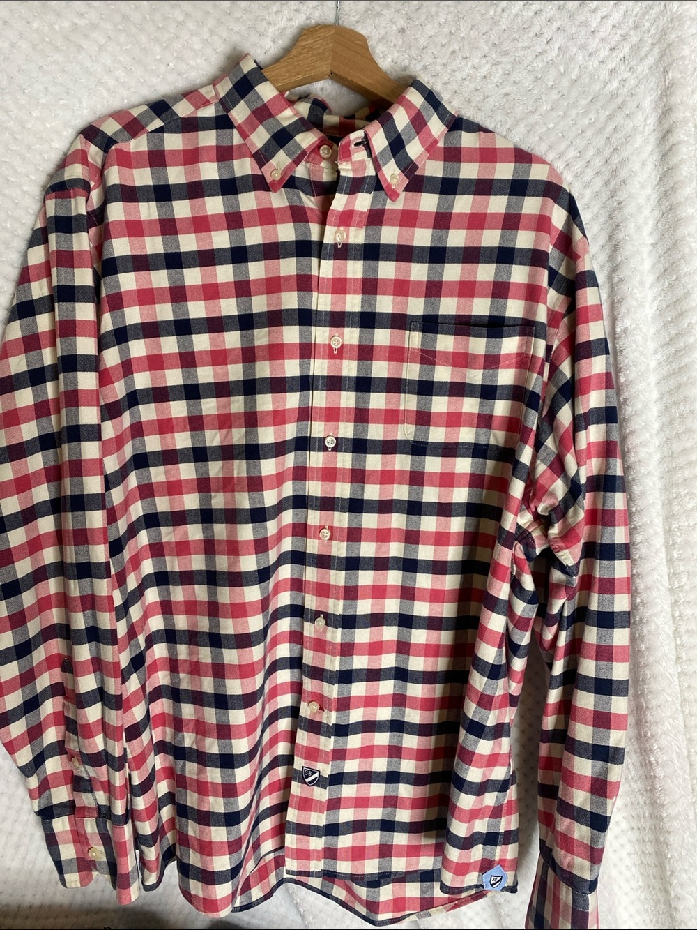 Daniel Cremieux Classics muted Red, Navy & Cream Plaid Button Down Shirt
